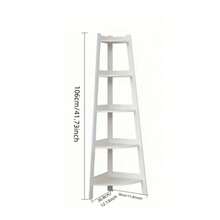 5-Tier Corner Bookshelf - Heavy-Duty Space-Saving Shelf, Modern White Bookcase For Home Office, Living Room, Kitchen, Balcony - Easy Assembly Floor-Standing Storage Organizer - trắng - Xem 13
