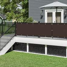 1pc Polyester Balcony Privacy Screen, Balcony Cover With Aluminium Eyelets, Balcony Cladding, Opaque, Wind Protection, UV Protection, With Cable Ties And Ropes For Balcony Railing - Multicolor - View 8