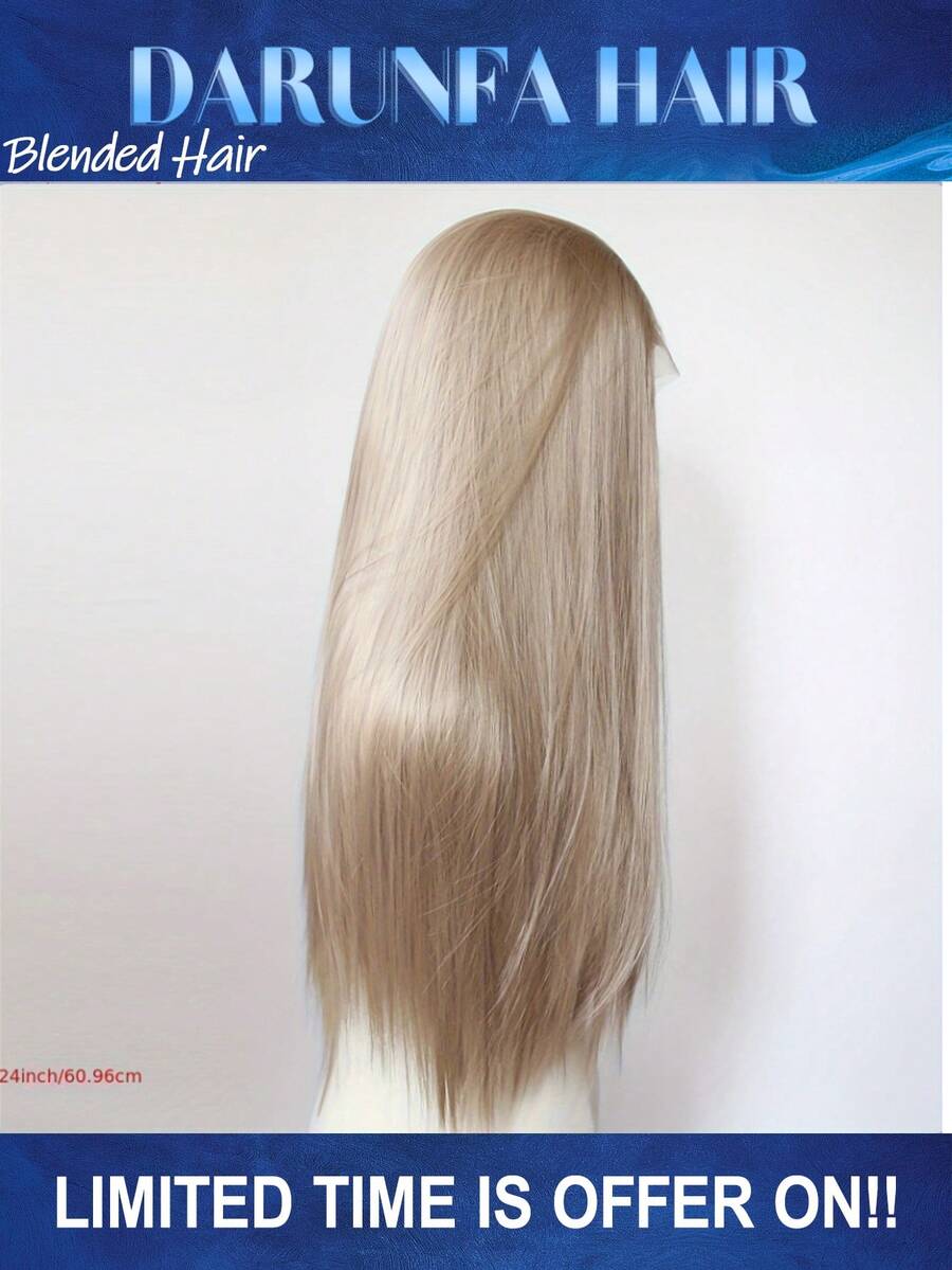 34 Inch 200% Density 613 Lace Front Wig Blended Human Hair 13x4 Blonde Lace Front Wigs 613 HD Lace Frontal Wig For Women 12A Brazilian Straight Human Hair Wig Glueless Wig Pre Plucked With Baby Hair - S613 - View 1