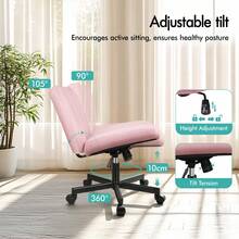Home Office Chairs - Pink - View 3