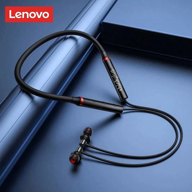 Lenovo HE05X Bluetooth Headphones, Magnetic Wireless Headset With High-Quality Audio, Low Latency, Waterproof Design For Sports, Running, Cycling, Calls And Music