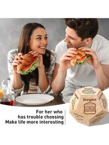 3件套食物骰子，趣味晚餐骰子，周年纪念情侣礼物，情人节礼物，成人圣诞节小礼物，送给丈夫/妻子/男友/女友的浪漫生日恶作剧礼物，创意圣诞约会之夜 - 彩色 - 查看 6