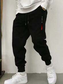 Men's Paris Jogger Sweatpants With Pocket And Drawstring, Comfortable And Soft, Immediate Shipping - màu đen - Xem 1
