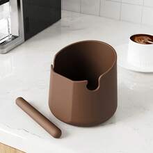 Silicone Coffee Grounds Powder Bucket Home Espresso Machine Handle Knockbox Container Organizer Abs Dregs Slot Waste Dregs Recycling Bin-Non Food Contact - Multicolor - View 5