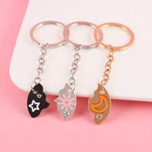 3Pcs/Set Sun Moon And Star Stitching Best Friend Key Chains For Men Fashion Friendship Gifts - Star, Moon and Sun Keychain - View 4