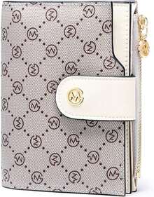 ¡RecomendadoCarteras para mujer Cuero de PVC Titular de efectivo y tarjeta de crédito Organizador de múltiples tarjetas de gran capacidad (Hielo sombreado * Blanco crema)¡Top de Temporada - Rosa * verde ceniza - Ver 3