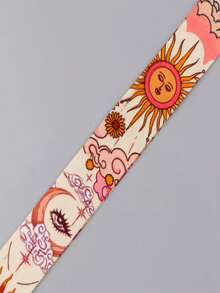 一套可爱的日月图案挂绳，适用于钥匙、身份证、信用卡、银行卡、卡包和手机挂饰，新颖设计的颈带 - 彩色 - 查看 2