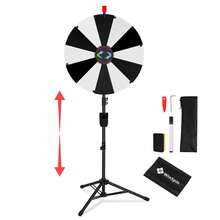 WinSpin 24" Pop Up Displays Spinning Prize Wheel Adjustable Height DIY Modular Spin Doodle Game For Events - Black & White - View 1