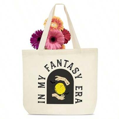 Witchy Gifts Bag For Women In My Fantasy Era Bag Women's Canvas Tote Bags Canvas Grocery Bags Reusable Shopping Bags Funny Gifts Tote Bag Christmas Gifts Halloween Gifts For Friends-37