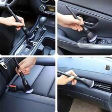 1pc Super Soft Black Car Cleaning Brush, Interior Crevice Duster, Dedicated Air Vent Cleaning Tool - Black Detail Gap Brush - View 12