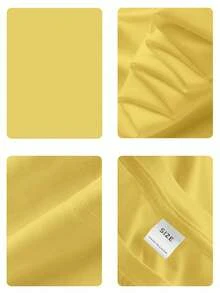 1pc Casual Cartoon Duck & Number/Letter Print T-Shirt For Teenage Girls, Soft Round Neck Short Sleeve Top, Suitable For Spring/Summer Street Style, Outdoor Activities, School, Shopping, Etc. - Yellow - View 6