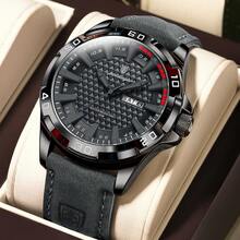 Montre à quartz mode homme POEDAGAR, bracelet en acier inoxydable, cadran exquis, élégante et généreuse, convient pour les affaires et les tenues décontractées, idéale comme cadeau - Noir - Voir 12