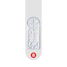 1 pieza Regla multifunción, regla de dibujo geométrico, regla de función especializada para estudiantes, juego de reglas universales, regla de dibujo de papelería, juego de papelería de transportador geométrico giratorio de matemáticas - gobernante - Ver 10