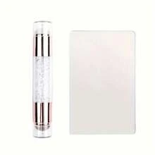 Dụng cụ dập móng nghệ thuật hai đầu bằng silicon, đính đá, trong suốt và trắng sữa, kích thước nhỏ. - Nhiều màu - Xem 7