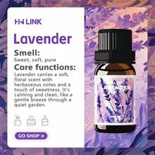 HWLINK 10ml薰衣草精油植物油,適用於加濕器/香氛擴香機/擴香蠟燭製作,節日禮物 - Lavender - 查看 5