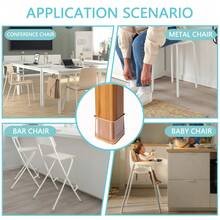 24/16/12/8/4pcs Square Chair Leg Floor Protectors - Silicone Furniture Pads, Suitable For Hardwood And Tile Floors, Anti-Slip Chair Leg Covers, Transparent Polished Surface, Noise Reduction And Scratch Protection - Brown - View 26