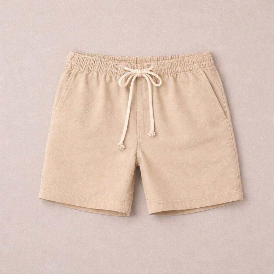 1 Summer Spring Spring / Summer / Autumn Spring / Summer Regular Fit Eyelet Drawstring Beach For Going Out Weekend Casual Holiday Father's Day Valentine's Day Christmas - Beige - View 1