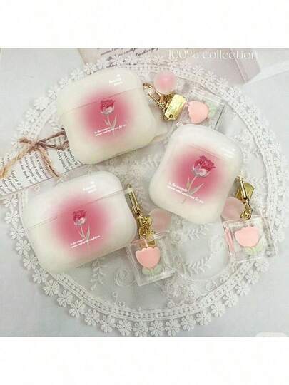 梦幻玫瑰保护壳，兼容苹果无线充电盒，防刮防摔。