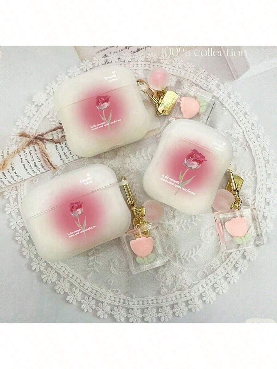 Dreamy Rose Protective Case Suitable Compatible With Apple Wireless Charging Case, Scratch-Resistant And Anti-Drop - Clear - View 1