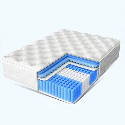 OYAJIA 7-Zonen Matratze 140x200 cm, Höhe 25cm, Doppelbett Taschenfederkernmatratze Härtegrad H3 mittelfest, 7 Zonen Matratzen 90x200 mit hochwertigem Komfortschaum, Rückenentlastende, Rollmatratze, Boxspringbett Matratzen