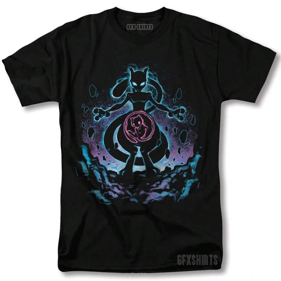 Anime Manga Otaku Shirt Anime Kawaii Manga Poster Graphic T-Shirt Japanese - 黑色 - 查看 1
