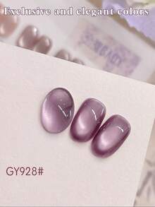 Miss Leia 7件套/15ml 春夏闪粉指甲油，9层水晶猫眼凝胶指甲油系列，全新多功能美白、冰紫、蓝色磁性指甲油，适合新手、美甲沙龙、DIY居家使用、节日、派对、女士礼物 - 紫色 - 查看 13