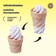 3D打印冰淇淋甜筒扭扭玩具，男女皆宜的减压小玩意，节日礼物，创意冰淇淋打印玩具，可爱冰淇淋甜筒玩具，螺旋拆卸打印玩具，生日礼物，节日礼物 - 彩色 - 查看 3
