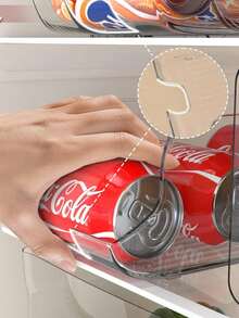 Dispensador Organizador de Latas para Refrigerador Gran Capacidad - Transparente - Ver 6