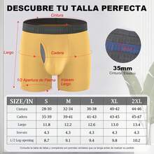 ¡RecomendadoBoxer Hombre 7 Piezas Calzones de Hombre Transpirable Bambú Rayón Ropa Interior Hombre con Pouch Boxers de Elasticidad¡Top de Temporada - 1 Negro/1 Gris Oscuro/1 Gris Claro/1 Azul Marino/1 Azul/1 Rojo/1 Amarillo - Ver 6