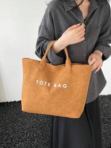 Large-Capacity Casual And Simple Handbag, 2026 New Model, Retro And Versatile Style, Women's Bag - Brown - View 10