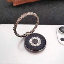 1pc Glitter Rhinestone Ring Phone Holder, Convenient TV/Video Watching Stand, Sturdy Adhesive Grip, Anti-Drop Phone Grip Holder - Multicolor - View 2