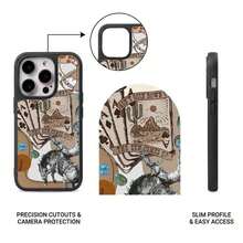 Western Leopard Phone Case, Cherries Skull Horseshoe Vinyl Treaty Oak Revival With Country Rock Vibes, Play Now Aesthetic Gift,  17 16 15 14 13 12 11 Pro Max Plus X, Galaxy S25 S24 S23 S22 S21 Ultra - 款式 2(1 件) - 查看 3