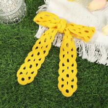 1pc Knitted Floral Headband/Hair Scarf - Multicolor - View 11