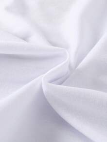 Bộ 2 món gồm áo thun cổ tròn và quần short đi biển in hình tháp Eiffel ở Paris cho bé gái, trang phục thường ngày đi nghỉ mát và đi học, cỡ 4-7 tuổi. - trắng - Xem 6