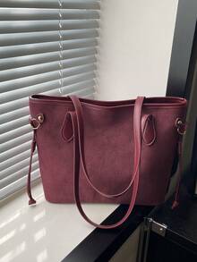 Bolso de estilo moderno y elegante de alta gama con gran capacidad para el uso diario y el transporte, modelo nuevo 2026 para mujeres - Rojo - Ver 2