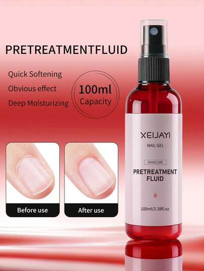 XEIJAYI 1pc 100ml Nail Cuticle Remover Pre-Treatment Fluid Nail Cuticle Softener Nutrition Repair Oil Care Manicure Pedicure Tool