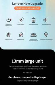 Lenovo 联想LP40真无线蓝牙耳机，高品质蓝牙耳机，具备双通道降噪、低音控制、触控功能、超长续航，联想原装耳机 - Thinkplus LP40 - 查看 11