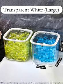 Laundry Bead Storage Bucket, Bathroom Storage Jar, Packaging Jar, Hair Accessory Storage Box, Laundry Storage Container With Lid, Desktop Cosmetics Storage Bag, Jewelry Storage Box, Dorm/Bathroom/Kitchen/Bedroom Decor, Household Essentials, Mother's Day Gift, Room Decor, Back To School Supplies, Travel Essentials - Multicolor - View 9