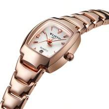 WLISTH 时尚简约石英情侣表，方形表盘，带夜光、防水表带、日历和气质功能，男女皆宜。 - 玫瑰金 - 查看 7