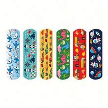 12/24/36/48/60 piezas - Vendas adhesivas creativas y lindas de dibujos animados, compuestas por 6 patrones de dibujos animados, combinando estética y practicidad, brindando un cuidado y protección suaves para tus heridas. Cada pieza está empaquetada individualmente, es conveniente de llevar, un artículo esencial para el hogar - Multicolor - Ver 5