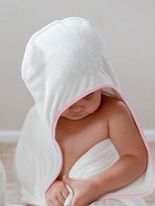 Toalha Comfort Power Sec com Capuz – Extra Macia, Alta Absorção e Hipoalergênica - Rosa Bebê - Visão 6