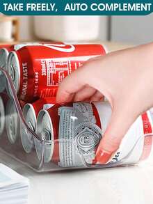 Dispensador Organizador de Latas para Refrigerador Gran Capacidad - Transparente - Ver 2