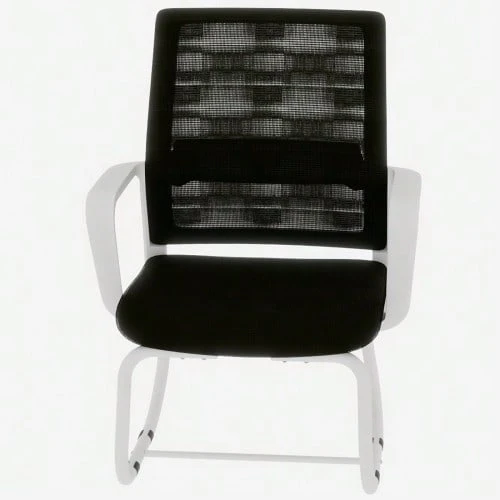 Minimalist Modern Office Chair – Metal Frame, Soft & Comfortable, Home & Office Use, Multiple Colors Available - Black and White - View 1