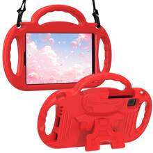 Tablet Protective Case With Handle Stand And Shoulder Strap - Red - View 8