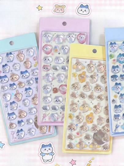 3D立体浮雕水晶贴纸，适合DIY装饰手机壳，也可用于装饰手机、笔记本电脑、行李箱、水瓶、滑板、笔记本和吉他。非常适合日常使用、儿童生日礼物、返校准备、旅行配件组合以及青少年房间装饰。这是动漫迷、涂鸦爱好者和饰品收藏家中最受欢迎的DIY贴纸套装。