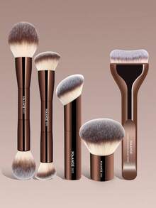 MAANGE 4/5/6/8/16/17件套铝制专业化妆刷套装，包含柔软的合成纤维化妆刷，适用于粉底、散粉、腮红、遮瑕、修容、鼻影、眼影、眼线、眉毛、细节修饰、面部、高光等，是送给女性和女孩的绝佳礼物，也是化妆配件、赠品、专业化妆刷和完整化妆套装的理想之选。 - 咖啡棕 - 查看 18