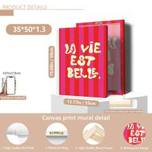 1 sztuka bezramowego płótna ściennego, nowoczesna dekoracyjna grafika, wiszący obraz tuszem z inspirującą frazą, odpowiedni do salonu, sypialni i domowego biura - Wielokolorowe - Zobacz 15