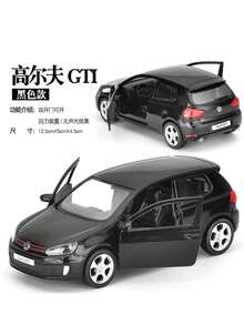 Volkswagen 1:36 比例压铸大众高尔夫模型车，黑色/蓝色/银色可选，后轮驱动，滑行平稳，可开启车门，细节复制，适合男孩和女孩的玩具，收藏品和装饰品，圣诞节/万圣节/生日礼物 - 多色 - 查看 11