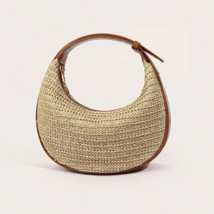 Sac à bandoulière et pochette en nouilles tressées de luxe de marque de créateur doré pour femmes, à la mode et unique, cadeau pour elle
