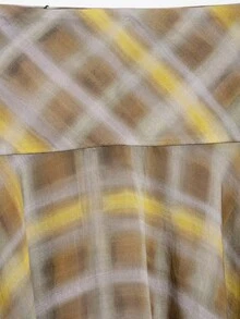 DEEKA Women's Spring/Summer Plaid A-Line Skirt, Fashionable Minimalist European And American Style - Lattice - View 10